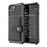 iPhone 6 6S Plus - 7 7Plus - 8 Plus - X - XS MAX - XS - XR - boîtier de protection en cuir avec support