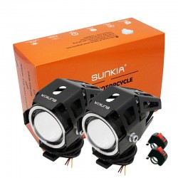 U7 Angel Eye motorcycle LED headlight with switch - fog lamp - CREE chip 3000LM - 2 piecesLights