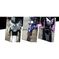 U7 Angel Eye motorcycle LED headlight with switch - fog lamp - CREE chip 3000LM - 2 piecesLights