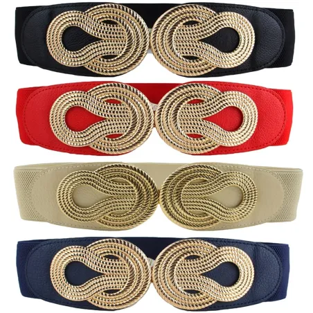 Vintage Chinese knoop - elastische leren riemRiemen