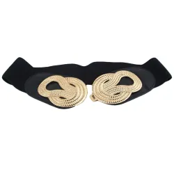 Vintage Chinese knoop - elastische leren riemRiemen