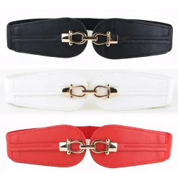 Double gold buckle - elastic leather beltBelts