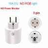 Plug Wifi avec moniteur d'alimentation - 16A EU RGB - prise sans fil avec commande vocale pour Google Home Alexa