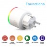 Wifi-stekker met power monitor - 16A EU RGB - draadloze smart socket met spraakbesturing voor Google Home AlexaStekkers
