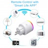 Plug Wifi avec moniteur d'alimentation - 16A EU RGB - prise sans fil avec commande vocale pour Google Home Alexa