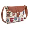 Printed Owls - crossbody shoulder small bagTassen