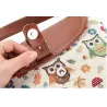 Printed Owls - crossbody shoulder small bagTassen