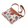 Printed Owls - crossbody shoulder small bagTassen