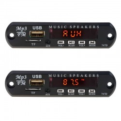 Récepteur FM sans fil - lecteur MP3 de voiture 5V 12V - radio module audio - Wma TF USB 3.5mm AUX haut-parleurs