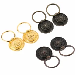 Poignée de meubles vintage - penderie ronde 30mm - 2pcs