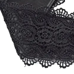 Leather & lace - elegant wide beltRiemen