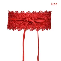 Leather & lace - elegant wide beltRiemen