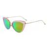 Retro cat eye - alloy frame - oval sunglasses - UV400Zonnebril