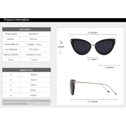 Retro cat eye - alloy frame - oval sunglasses - UV400Zonnebril