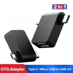 Adaptateur de câble Ugreen 2 en 1 OTG - micro USB - type C à USB