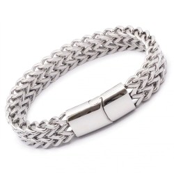 316L Stainless Steel Bracelet Men With Magnetic Clasp Wrist BandArmbanden