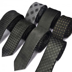 Nieuwe heren casual slim ties Classic polyester geweven partij Dassen Fashion Plaid dots Man Tie vooStrikjes - stropdassen