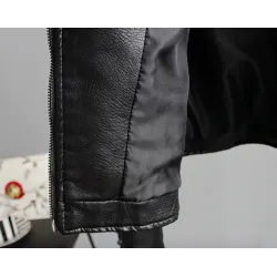 Floral embroidery - leather jacketJassen