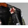 Floral embroidery - leather jacketJassen