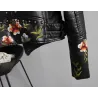 Floral embroidery - leather jacketJassen