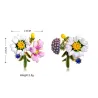 Kleine chrysant oorknopjesOorbellen