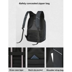Sac à dos antivol avec charge USB - étanche - sac portable 15,6 pouces
