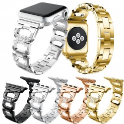 Bracelet en diamant cristal - bracelet pour Apple Watch 1-2-3 / 42mm-38mm en acier inoxydable
