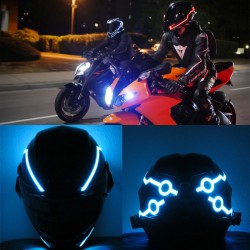 Bande de casque LED Flashing pour moto nuit équitation - set