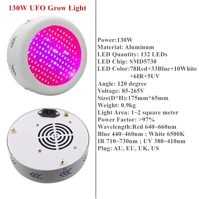 130W - 150W - 216W - 300W LED grow light lamp AC85~265V - full spectrumGrow Lights