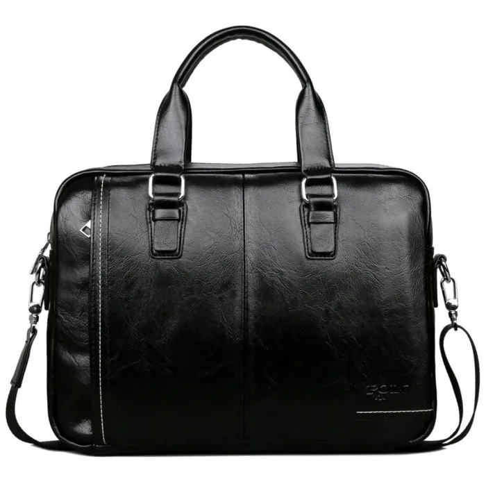 Elegant big leather shoulder bagTassen