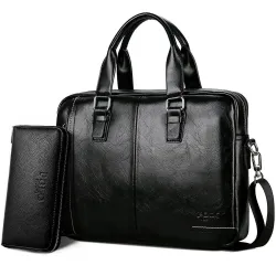 Elegant big leather shoulder bagTassen