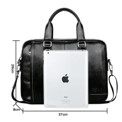 Elegant big leather shoulder bagTassen