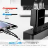 Smart dual USB - Led digital charging adapter for iPhone Samsung Xiaomi - EU plugChargers
