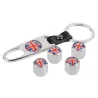 UK flag - car tyre valve caps with wrench keychainWheel parts