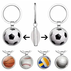 Double sided basket ball - porte-clés