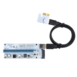 3 in 1 Molex 4Pin SATA 6PIN PCI Express PCIE PCI-E Riser Card 008s 1x to 16x USB 3.0 For Mining Bitcoin MinerKabels
