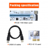 3 in 1 Molex 4Pin SATA 6PIN PCI Express PCIE PCI-E Riser Card 008s 1x to 16x USB 3.0 For Mining Bitcoin MinerKabels