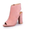 Casual stijlvolle suede sandalen laarzen met open teen en hakLaarzen