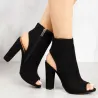 Casual stijlvolle suede sandalen laarzen met open teen en hakLaarzen