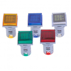 AC 60-500V 0-100A - affichage double numérique carré voltmètre LED - mesuremètre