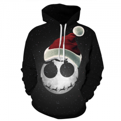 3D Christmas Halloween Skull print - hoodie - unisexe