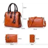 Luxe lederen tas set incl portemonnee 4 stuksSets