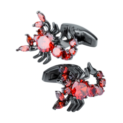Zircons rouges scorpion - cufflinks