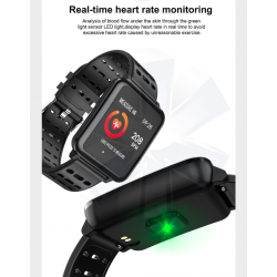 Q8 IP67 moniteur de fréquence cardiaque bluetooth imperméable et pedomètre - smartwatch