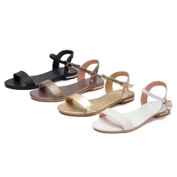 Women sandals genuine leather soft rubberSandalen