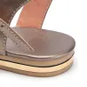 Ponceaux plats en cuir véritable