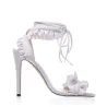 Sandales à talons hauts avec dentelle