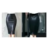 Jupe midi en cuir élégant