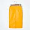 Jupe midi en cuir élégant