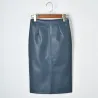 2019 women PU leather midi skirtJurken